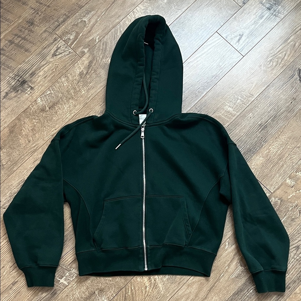 Abercrombie & Fitch Dark Green Zip-Up Hoodie